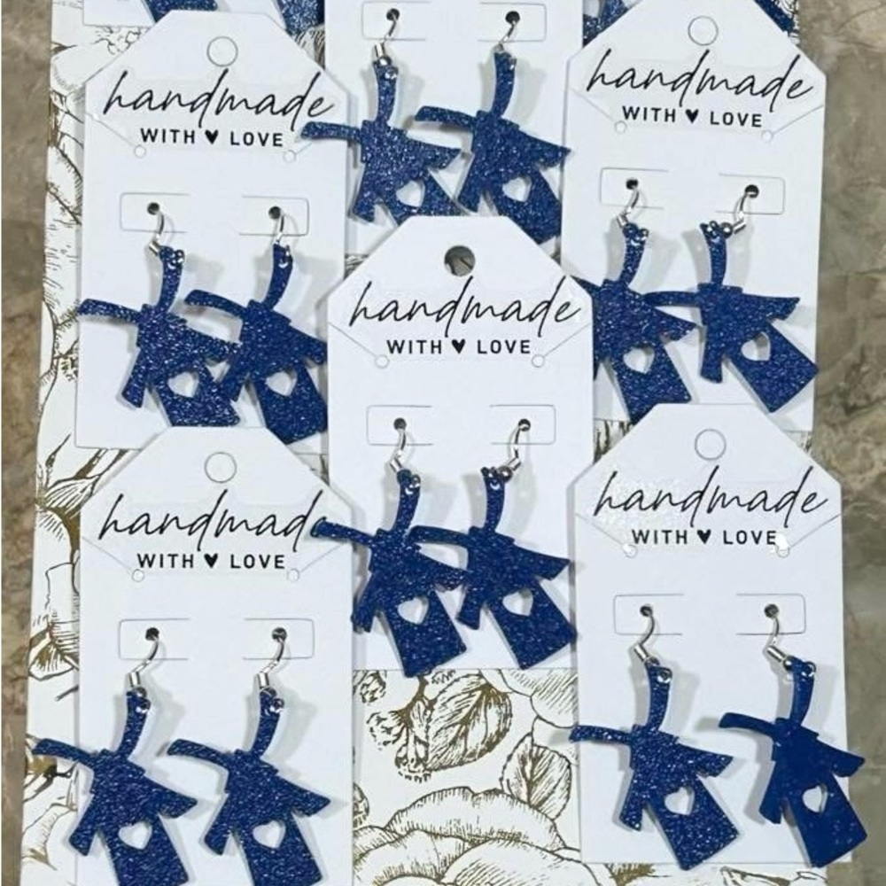 Blue Windmill Earrings